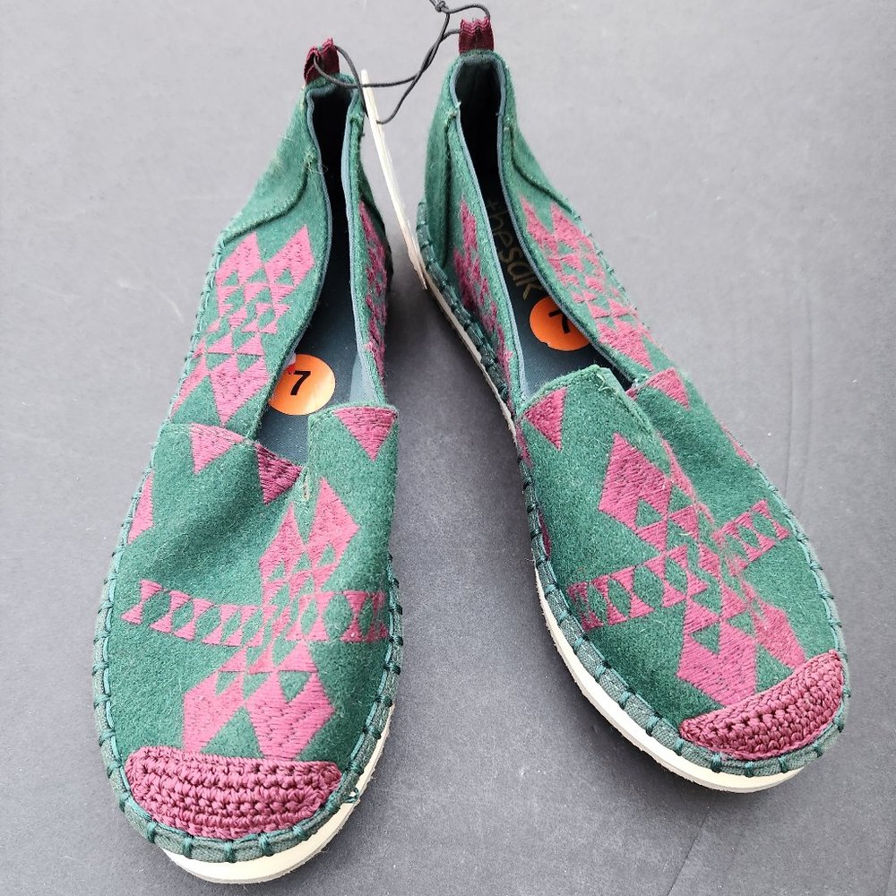 New The Sak Boho Espadrilles Crochet Shoes Size 7 Flat